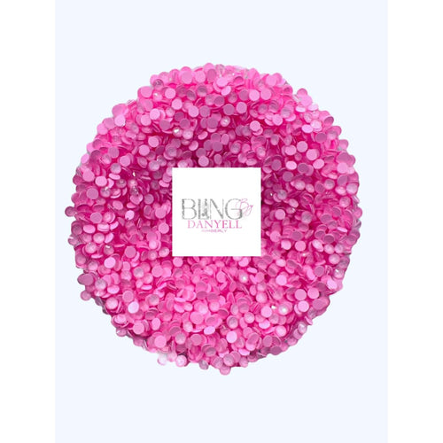 ✨💖 NEON LIGHT PINK FLAT BACK GLASS RHINESTONES 💖✨