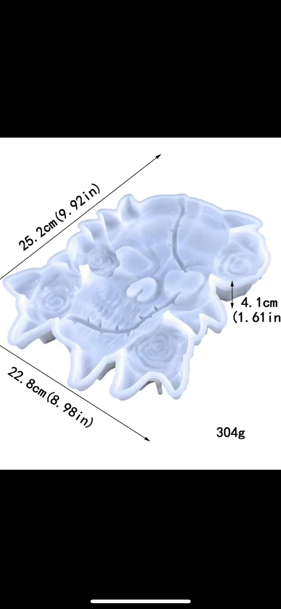 💀🌹 HALLOWEEN SKULL &amp; ROSE SILICONE RESIN MOLD 🌹💀