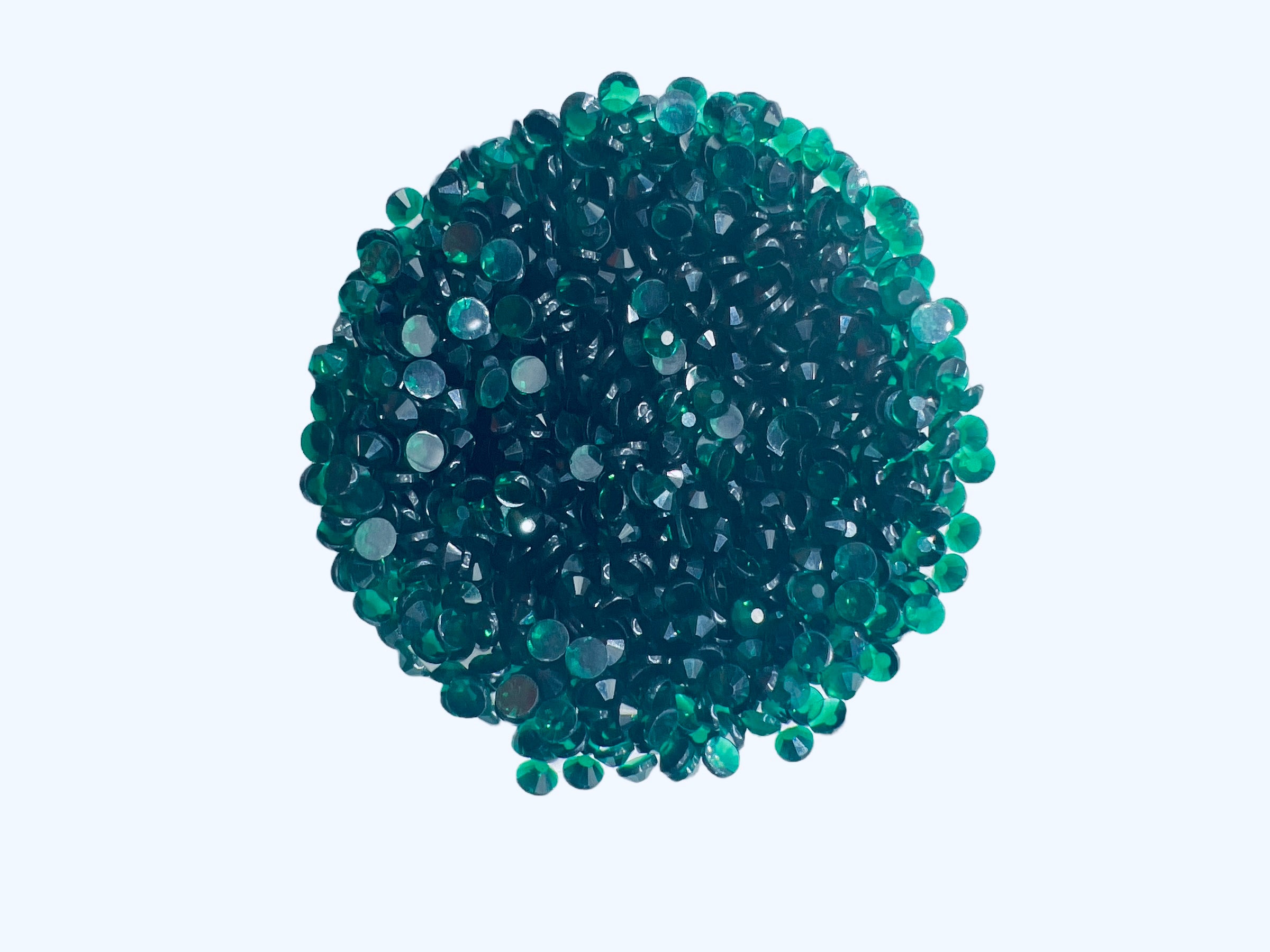 EMERALD TRANSPARENT GLASS RHINESTONES – 20mm 💚