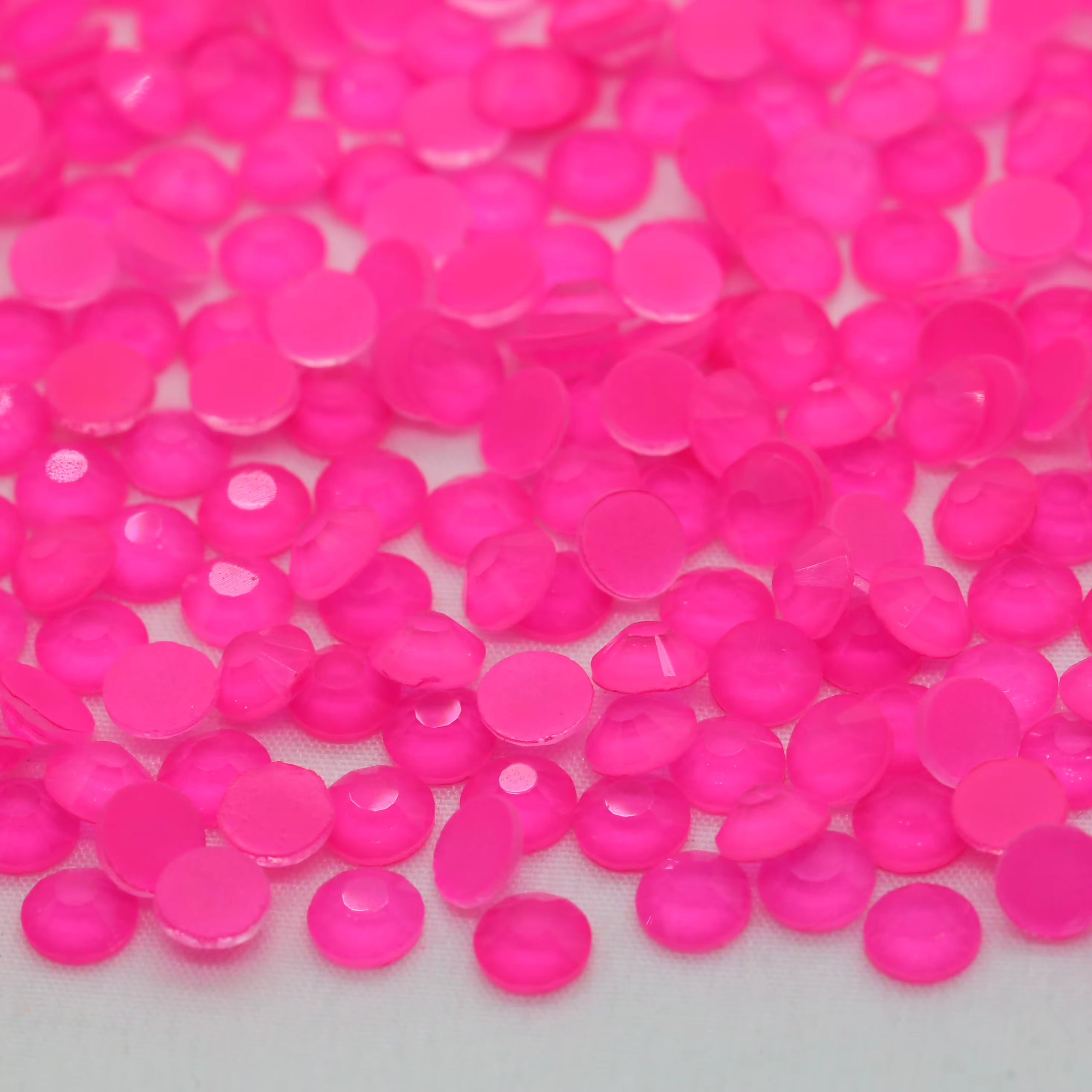 ✨💖 NEON HOT PINK FLAT BACK GLASS RHINESTONES 💖✨