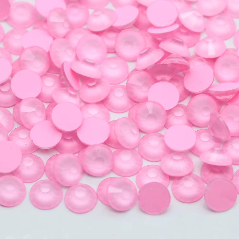 ✨💖 NEON LIGHT PINK FLAT BACK GLASS RHINESTONES 💖✨