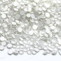 ✨🤍 NEON WHITE FLAT BACK GLASS RHINESTONES 🤍✨