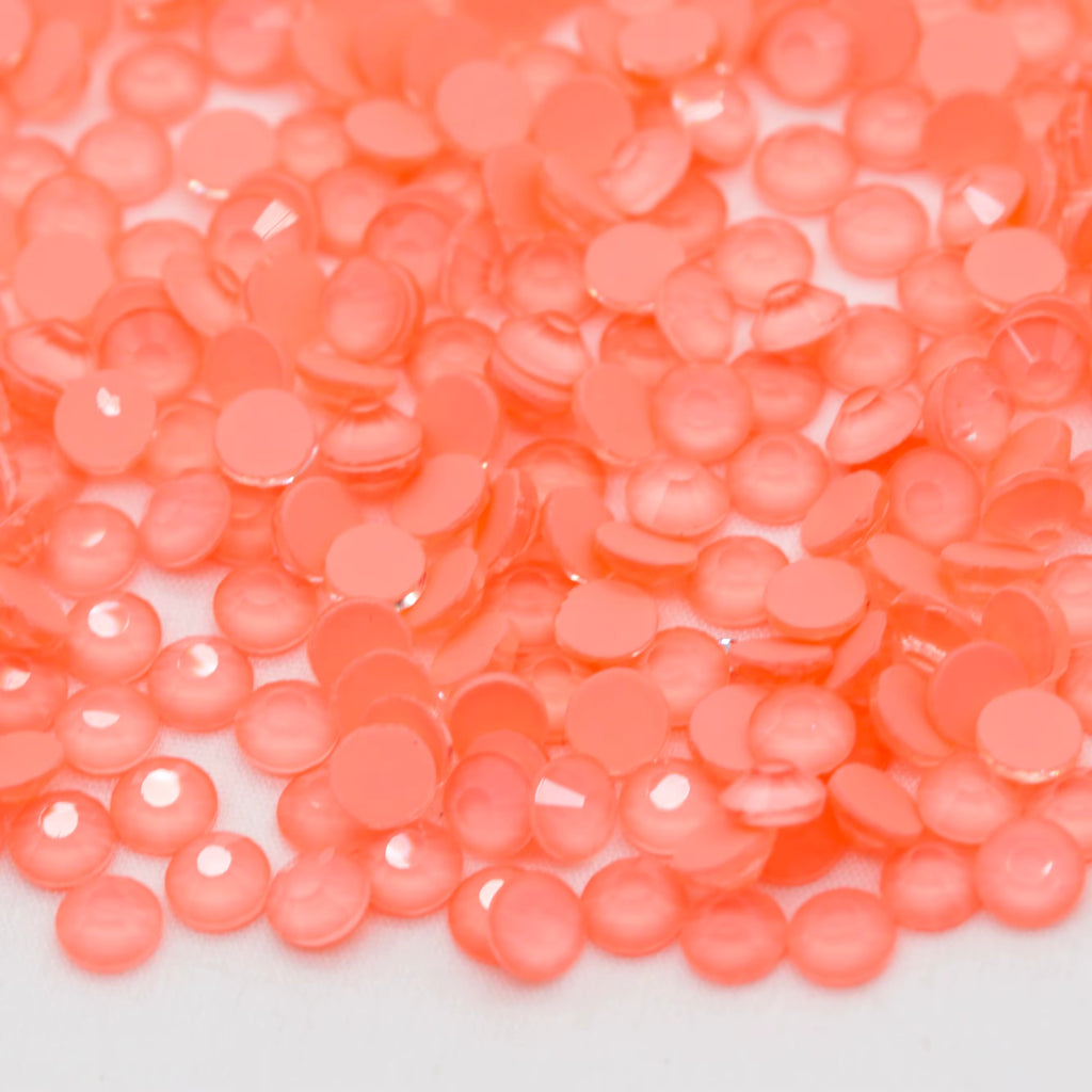 ✨🪸 NEON CORAL FLAT BACK GLASS RHINESTONES 🪸✨
