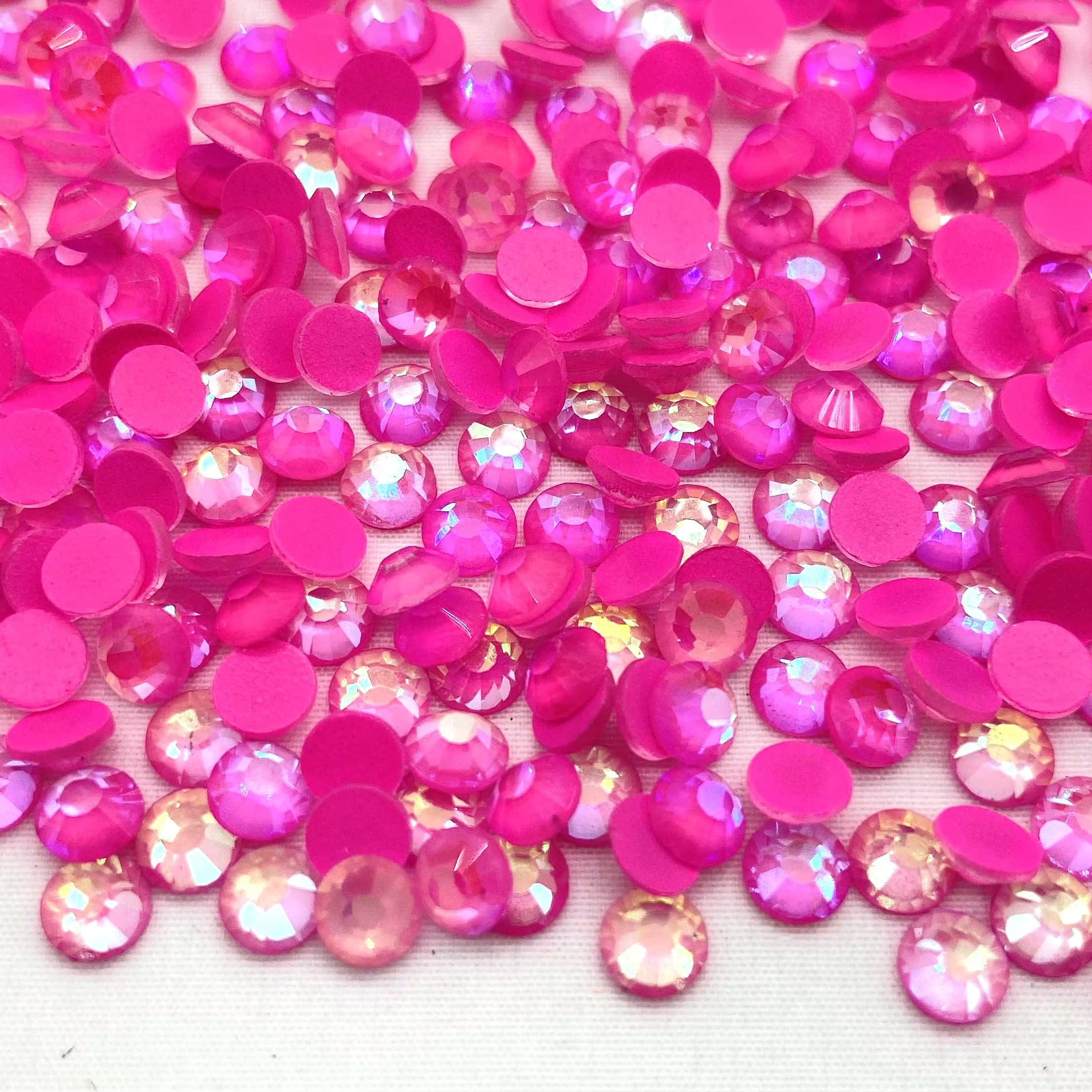 ✨🌹 LUMINOUS OPAL ROSE  SS16 CRYSTAL NON-HOTFIX GLASS FLATBACK RHINESTONES 🌹✨