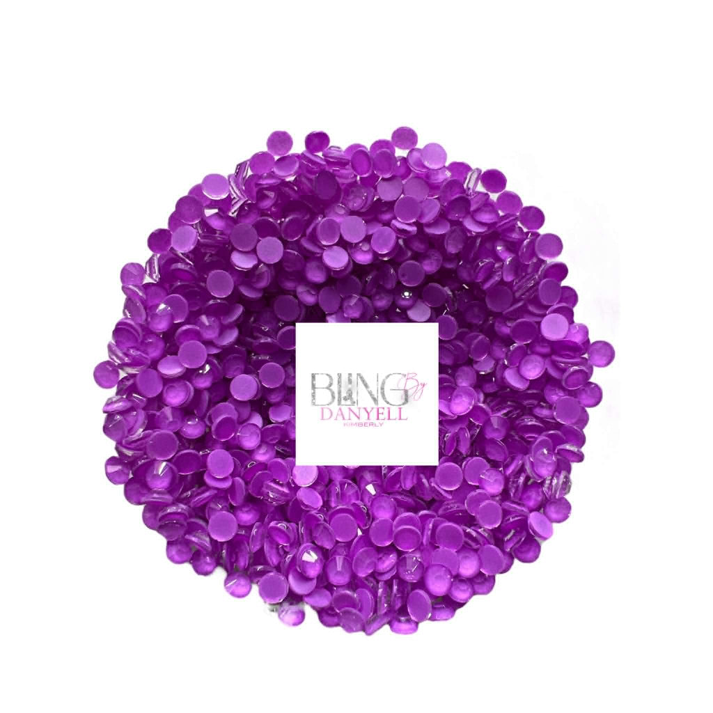 💜NEON AMETHYSTY FLAT BACK GLASS RHINESTONES 💜