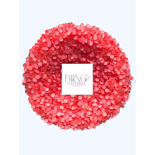 ✨🪸 NEON CORAL FLAT BACK GLASS RHINESTONES 🪸✨