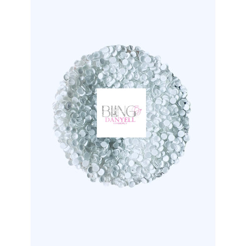 ✨🤍 NEON WHITE FLAT BACK GLASS RHINESTONES 🤍✨