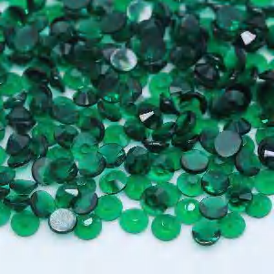 EMERALD TRANSPARENT GLASS RHINESTONES – 20mm 💚