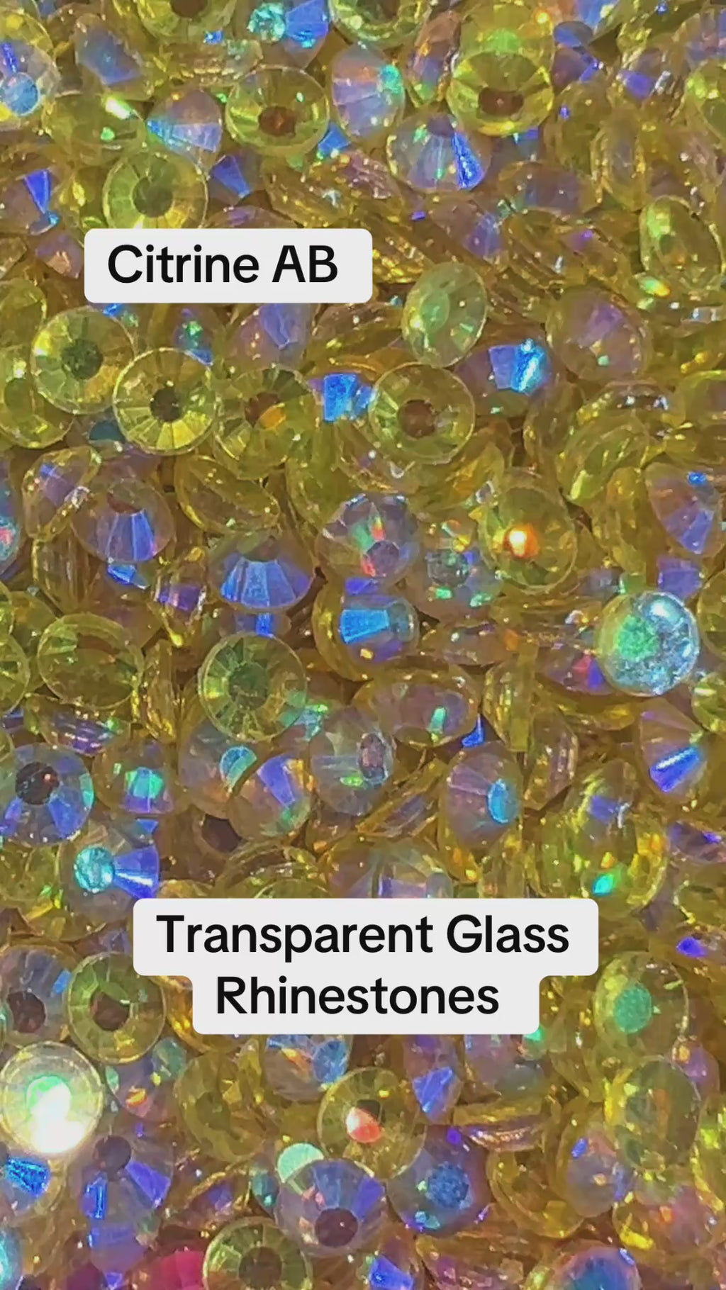 🌈 CITRINE AB TRANSPARENT GLASS RHINESTONES – 20mm 🌈