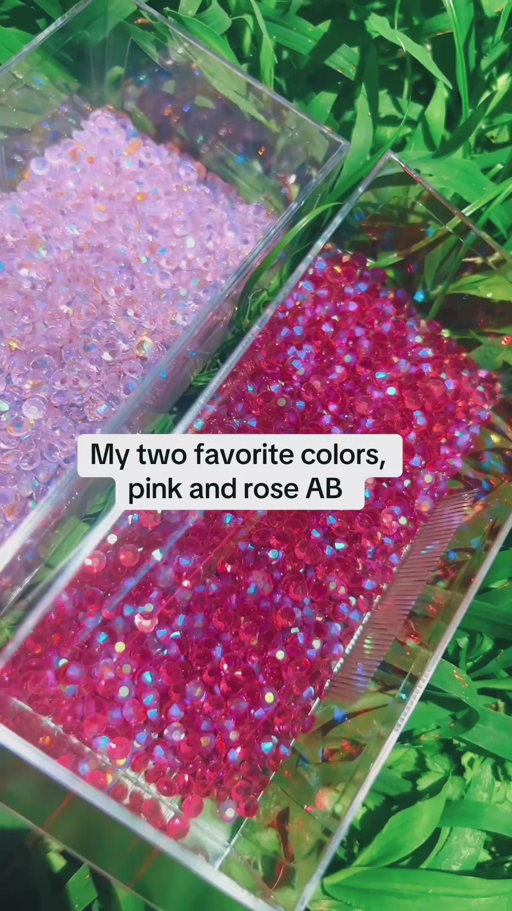 💗PINK AB TRANSPARENT GLASS RHINESTONES – 20mm 💗