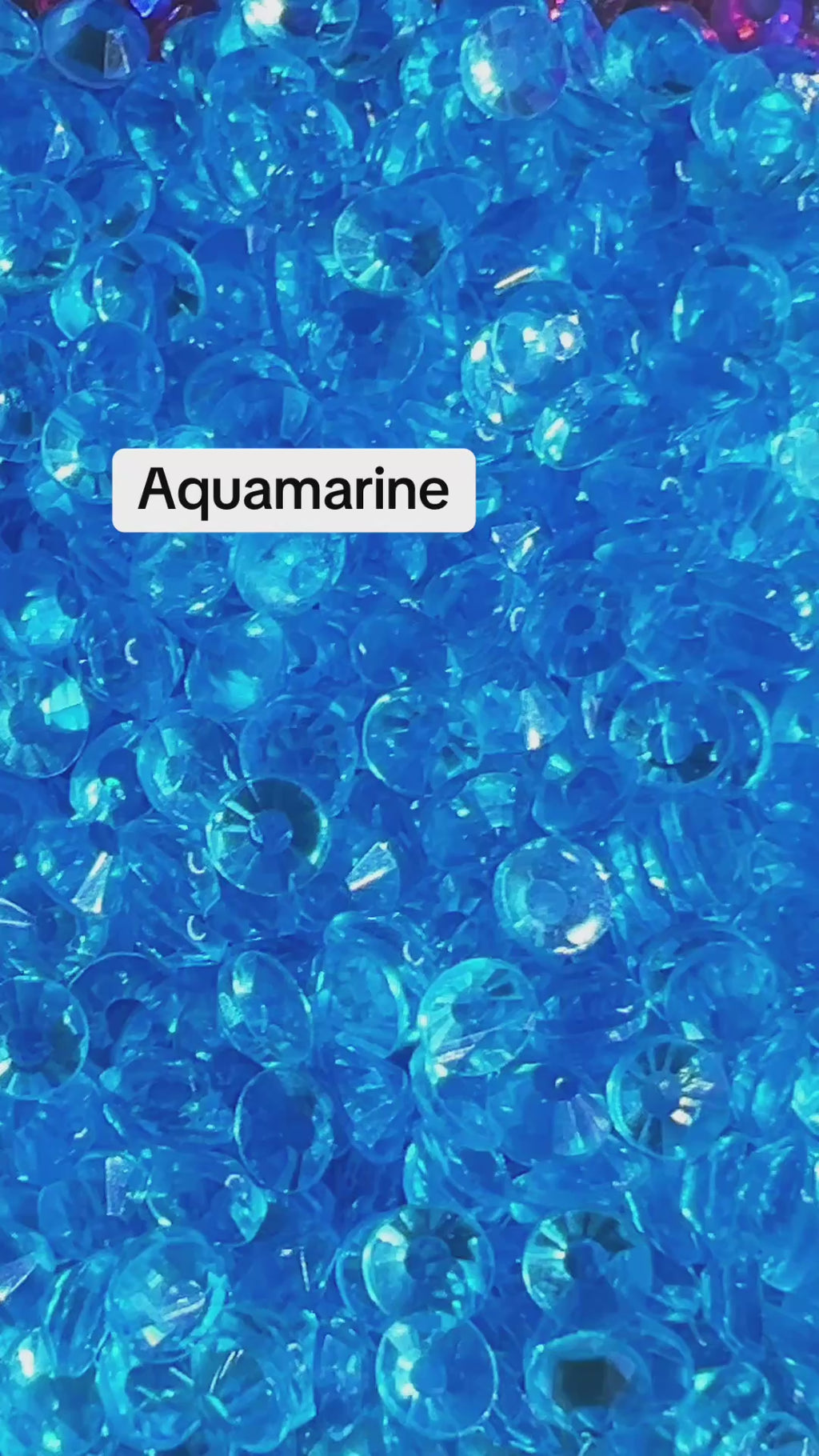 💎 AQUAMARINE TRANSPARENT GLASS RHINESTONES – 20mm 💎